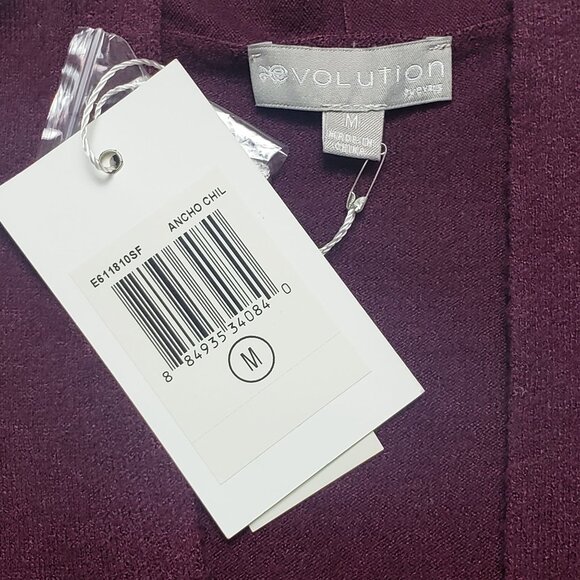 Stitch Fix X Evolution Open Cardigan Sweater Womens M Burgundy Ancho Chili - Picture 13 of 16
